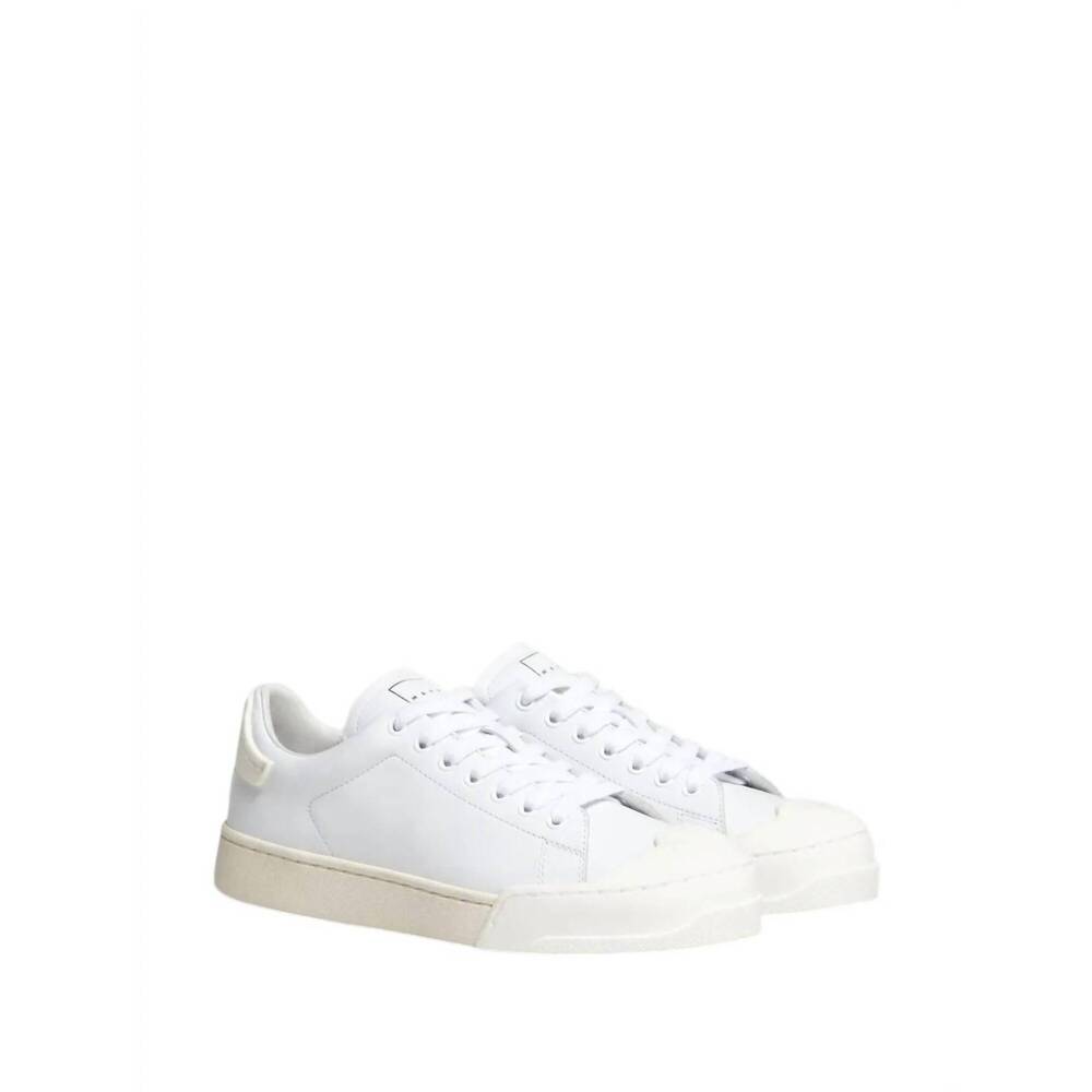 NEW MARNI men's dada bumper low-top sneakers in lily white